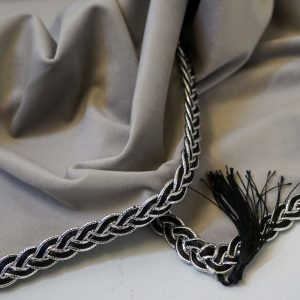 Скатертина для ворожіння оксамит зі срібно-чорними пензлями Сіра
