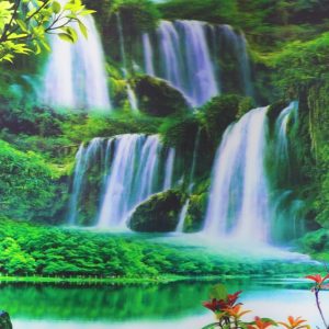 Постер голографічний №37 Водоспад + гори