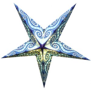 Абажур Зірка картонна 5 променів BLUE LAVENDER