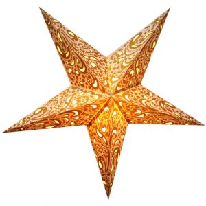 Абажур Зірка картонна 5 променів PEACOCK GOLD
