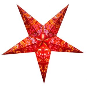 Абажур Зірка картонна 5 променів ORANGE TRISHUL