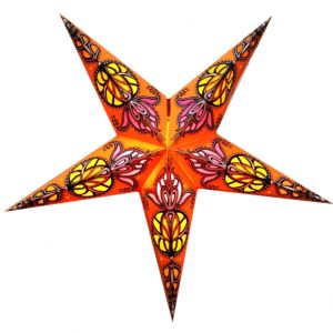 Абажур Зірка картонна 5 променів ORANGE WHARLY