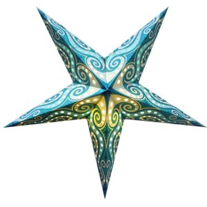 Абажур Зірка картонна 5 променів TURQUOISE MOURI ZARI