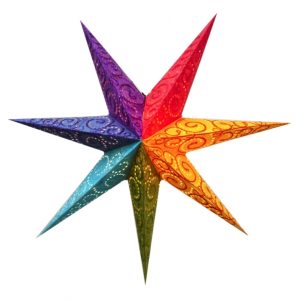 Абажур Зірка картонна 7 променів Rainbow