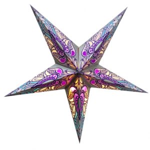 Абажур Зірка картонна 5 променів SILVER STELLA