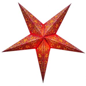 Абажур Зірка картонна 5 променів RED EMBD. DESIGN