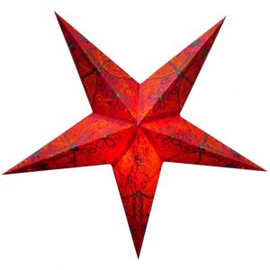 Абажур Зірка картонна 5 променів RED BUTTERFLY EMBD.