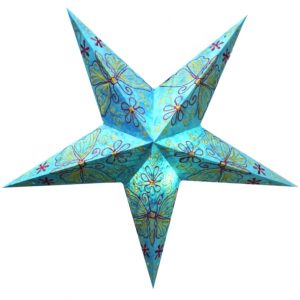 Абажур Зірка картонна 5 променів FIROZI BUTTERFLY EMBD.