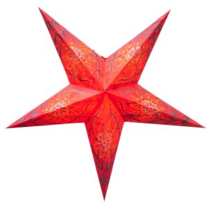 Абажур Зірка картонна 5 променів RED FLOWER EMBD.