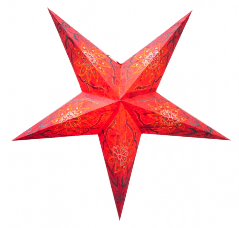 Абажур Зірка картонна 5 променів RED FLOWER EMBD.