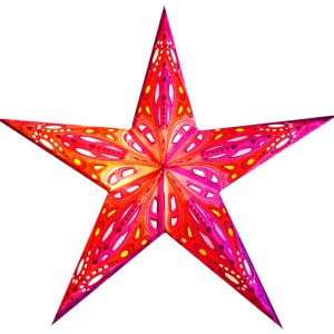 Абажур Зірка картонна 5 променів PINK SULTAN