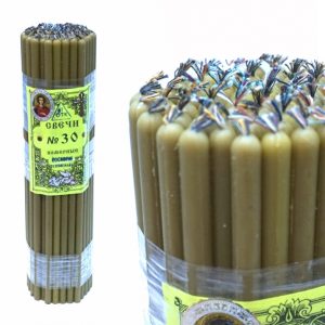 Свічки церковні пучок 1 кг. Натуральний колір №30