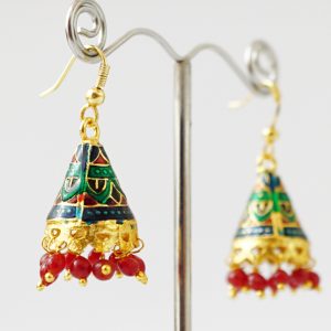 Сережки Конус Сундарі з емаллю