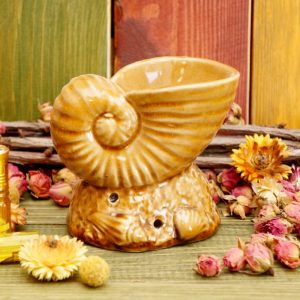 Аромалампа керамічна Мушля Коричнева