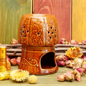 Аромалампа керамічна Гриб Коричнева