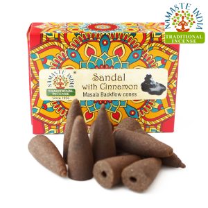 Ароматичні конуси Сандал з корицею Namaste India Back Flow cones Sandal cinnamon