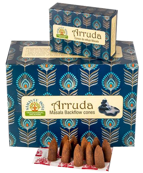 Ароматичні конуси Рута Namaste India Back Flow cones Arruda — изображение 2