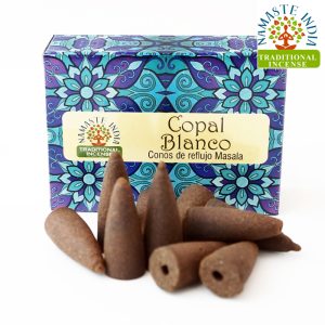 Ароматичні конуси Білий ладан Namaste India Back Flow cones White Copal