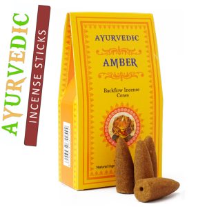 Ароматичні конуси Амбер Ayurvedic BACK FLOW Amber