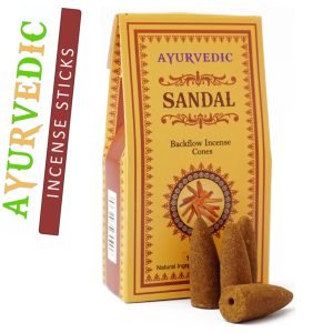 Ароматичні конуси Сандал Ayurvedic BACK FLOW Sandalwood