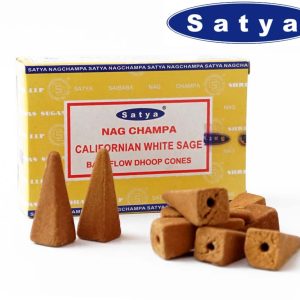 Ароматичні конуси Біла шавлія Satya Back Flow cones WHITE SAGE