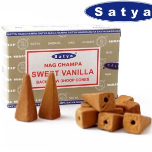 Ароматичні конуси Солодка ваніль Satya Back Flow cones SWEET VANILLA