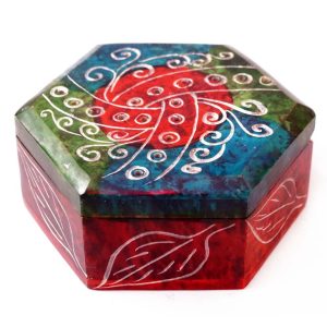 Скринька кам'яна шестигранна NO.-364