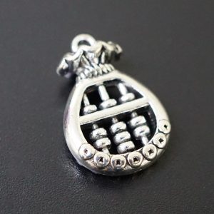 Амулет в гаманець білий метал Рахiвниця 10 штук
