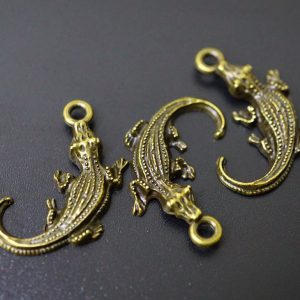 Амулет у гаманець Ящірка під бронзу 10 штук