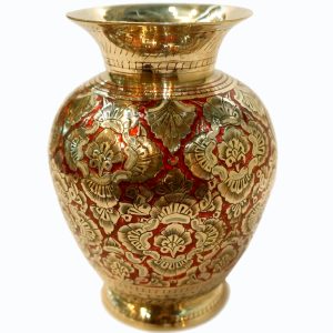 Ваза жовтий метал Арт.5664А Червона